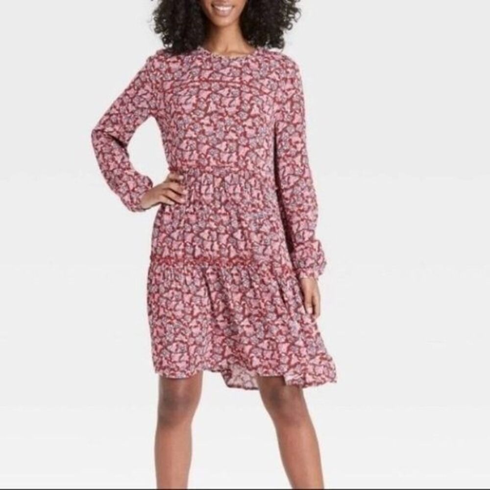 Knox Rose Long Sleeve Babydoll Dress - Womens Medium - NEW